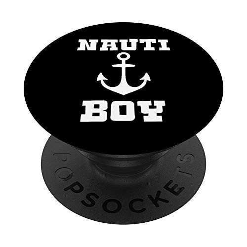 Nauti Boy Funny Pun Boat Captain PopSockets Grip and Stand for Phones and Tablets