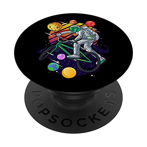 Solar System Astronaut Space on BMX Bike in Planets for Kids PopSockets Grip and Stand for Phones and Tablets