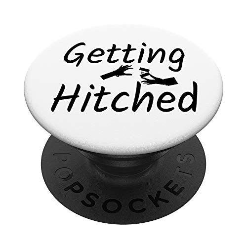 Funny Getting Hitched Engagement Announcement- PopSockets Grip and Stand for Phones and Tablets