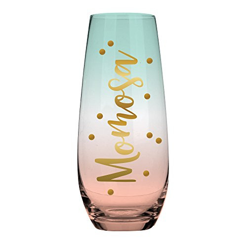 Momosa - 10 oz Stemless Mom Champagne Glass - Great Gift for New Mom, Soon to be Mom, Expecting Mom