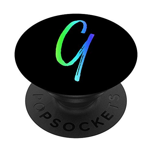 Rainbow Letter G Phone Case Colorful Gradient Cute Initial G PopSockets Grip and Stand for Phones and Tablets