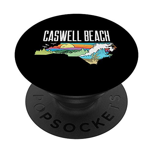 Caswell Beach State of North Carolina Outdoors Graphic PopSockets Grip and Stand for Phones and Tablets