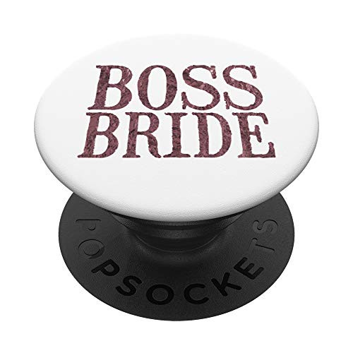 Boss Bride Gift Wedding Favors Bachelorette Party Rose PopSockets Grip and Stand for Phones and Tablets