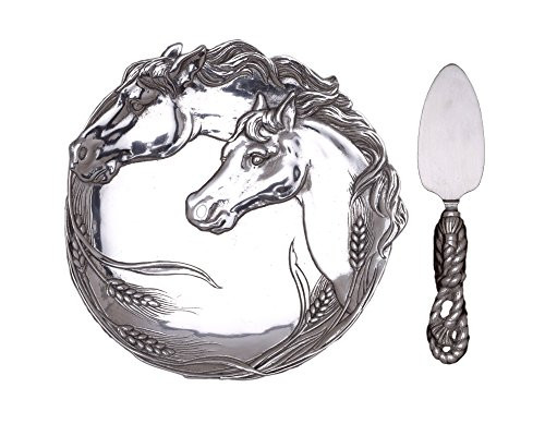 Arthur Court Horse Plate with Cheese Server