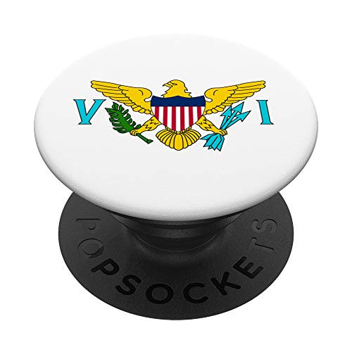 Virgin Islands Seal Collapsible Phones Tablets Pop Out PopSockets Grip and Stand for Phones and Tablets