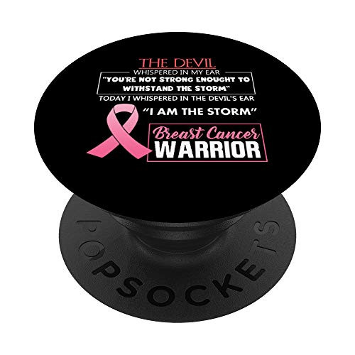 Breast Cancer Survivor Warrior Month October Support Gift PopSockets Grip and Stand for Phones and Tablets
