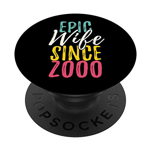 Epic Wife Since 2000 - 20th Wedding Anniversary Gift For Her PopSockets Grip and Stand for Phones and Tablets
