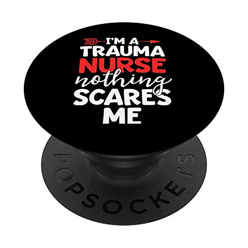 Trauma Nurse Shirt Nothing Scares Me ER Nurse Gifts Women PopSockets Grip and Stand for Phones and Tablets Trauma Nurse Shirt Nothing Scares Me ER Nurse Gifts Women PopSockets Grip and Stand for Phones and Tablets