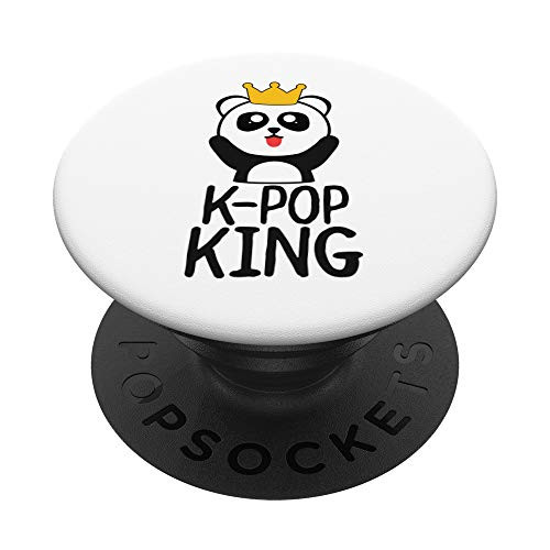 K-Pop King Cute Kawaii Panda Gift PopSockets PopGrip Swappable Grip for Phones and Tablets