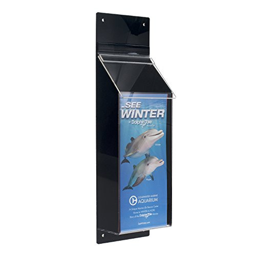 Source One Acrylic Black Outdoor Trifold Brochure Holder, Multiple Sizes Available (1 Pack, 1 Pocket)