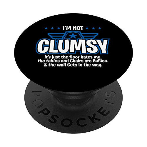 Its Just The Floor Hates Me Humor Funny Sarcastic Dad Gift PopSockets Grip and Stand for Phones and Tablets