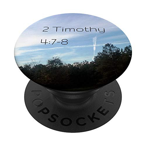 Bible Verse 2 Timothy 47-8 Outdoors Cross In The Sky PopSockets Grip and Stand for Phones and Tablets