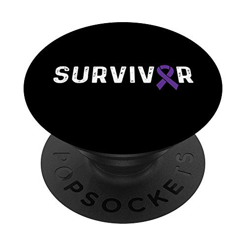 Pancreatic Cancer Awareness Products Purple Ribbon Survivor PopSockets Grip and Stand for Phones and Tablets Pancreatic Cancer Awareness Products Purple Ribbon Survivor PopSockets Grip and Stand for Phones and Tablets
