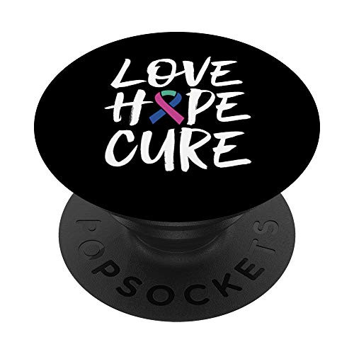 Thyroid Cancer Awareness Products Ribbon Support PopSockets PopGrip Swappable Grip for Phones and Tablets Thyroid Cancer Awareness Products Ribbon Support PopSockets PopGrip Swappable Grip for Phones and Tablets