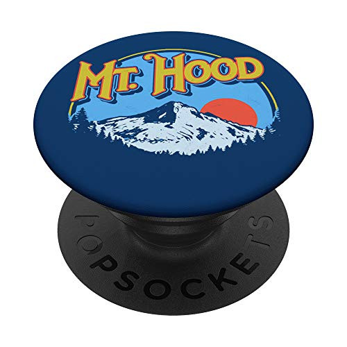 Vintage Mt Hood Oregon Nature and Outdoors Retro Graphic PopSockets Grip and Stand for Phones and Tablets