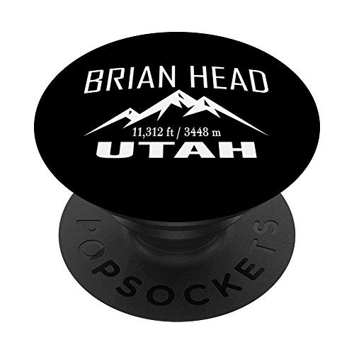 BRIAN HEAD UTAH Climbing Summit Club Outdoor Adventure Gift PopSockets Grip and Stand for Phones and Tablets