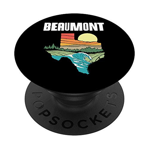 Beaumont Texas Outdoors Vintage Nature Retro Graphic PopSockets Grip and Stand for Phones and Tablets