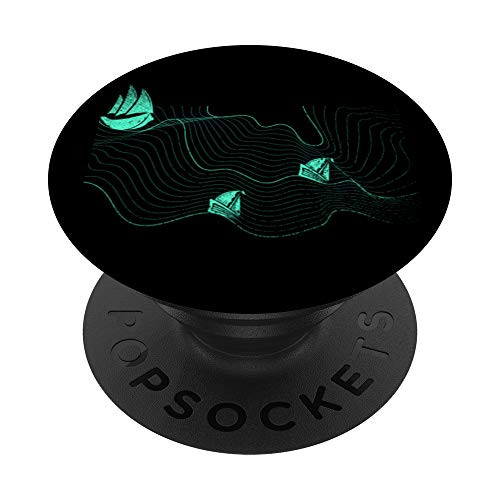 Sea Sailboat Captain Watersport Gifts Sailing PopSockets Grip and Stand for Phones and Tablets