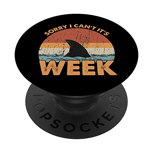 Sorry i cant its Week Funny Shark Gift PopSockets Grip and Stand for Phones and Tablets