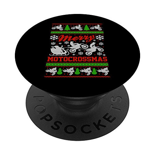 Motocross Bike Ugly Christmas Gift Holiday Biker Bmx PopSockets Grip and Stand for Phones and Tablets