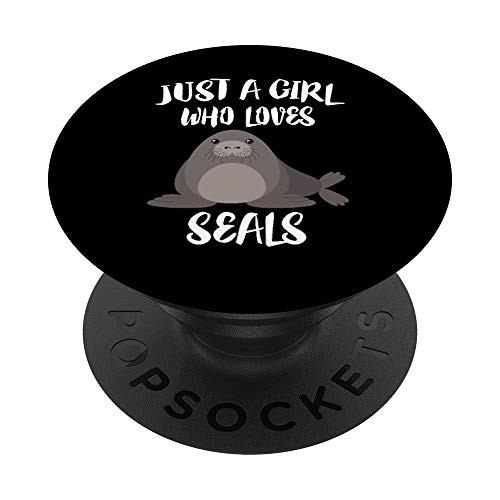 Just A Girl Who Loves Seals Animal Gift PopSockets Grip and Stand for Phones and Tablets