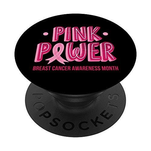 Cute power pink ribbon Breast cancer awareness month PopSockets Grip and Stand for Phones and Tablets Cute power pink ribbon Breast cancer awareness month PopSockets Grip and Stand for Phones and Tablets