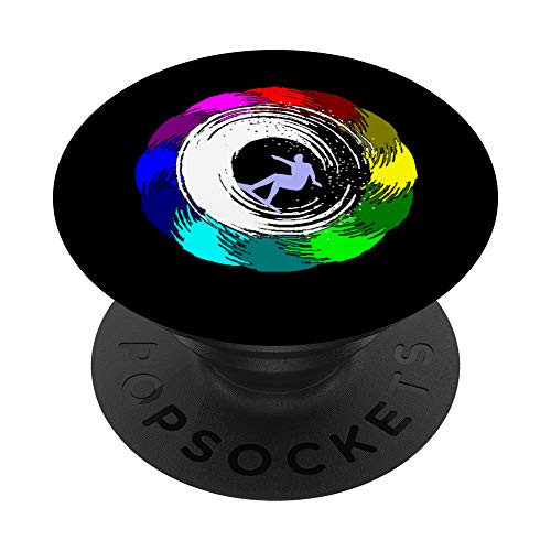 Surfer Dreamer is surfing in wave and wind on Ocean coast PopSockets Grip and Stand for Phones and Tablets