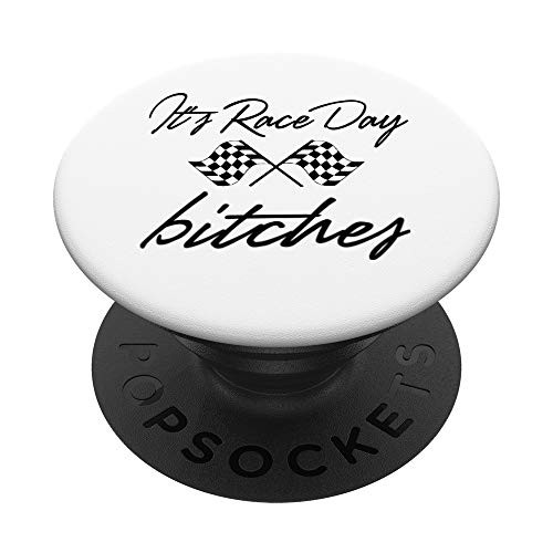 Checkered Flag Drag Racing Auto Racing Its Race Day Quote PopSockets PopGrip Swappable Grip for Phones and Tablets