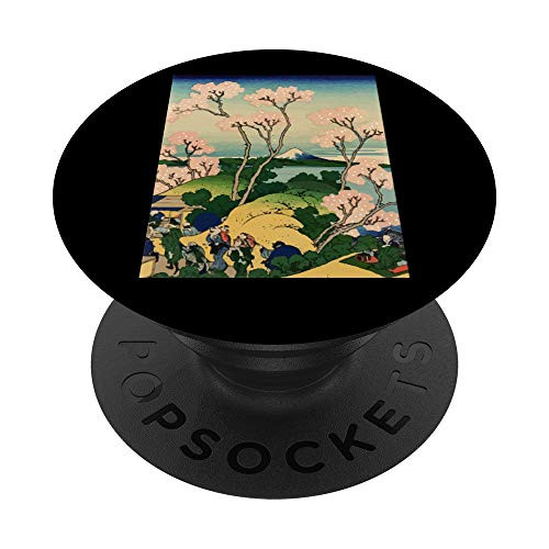Japanese Cherry Blossom - Japan Woodblock Art - Flower Lover PopSockets Grip and Stand for Phones and Tablets