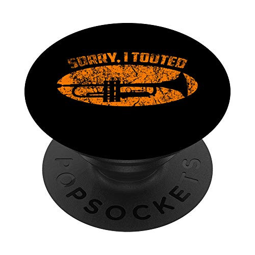 Sorry I Tooted Trumpet Player - Jazz Music Gift Tee PopSockets Grip and Stand for Phones and Tablets