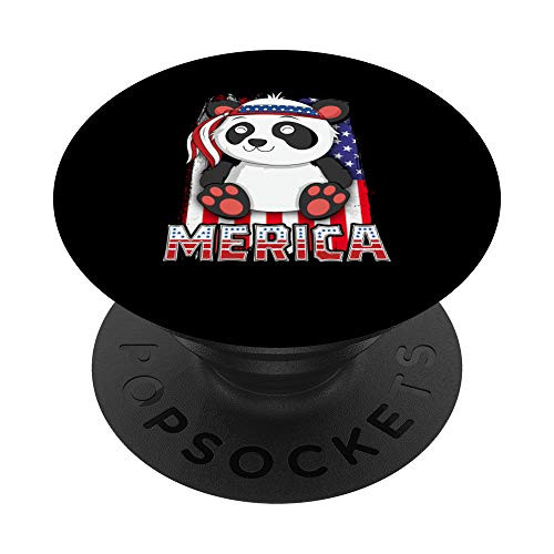 Merica Panda 4th of July Family Women Boys American Flag PopSockets Grip and Stand for Phones and Tablets Merica Panda 4th of July Family Women Boys American Flag PopSockets Grip and Stand for Phones and Tablets