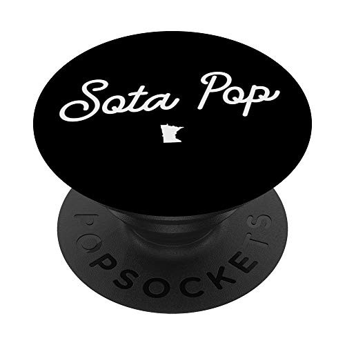 Classic Sota Pop Speak Minnesotan MN State Map PopSockets Grip and Stand for Phones and Tablets