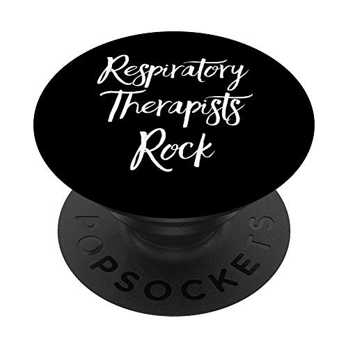 Respiratory Therapists Rock Practitioner Therapy Funny PopSockets Grip and Stand for Phones and Tablets