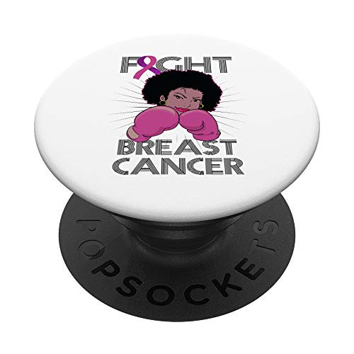 Fight Breast Cancer Awareness Month Black Women PopSockets Grip and Stand for Phones and Tablets