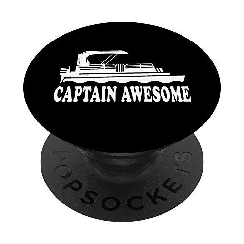 Pontoon Boat Gifts Pontoon Captain Awesome Pontoon Humor PopSockets Grip and Stand for Phones and Tablets