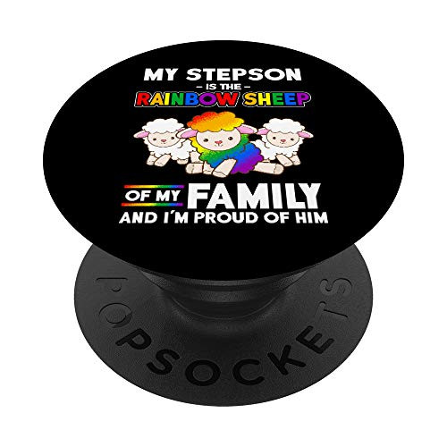 Gay Pride Week My Stepson Son Rainbow Sheep of Family Proud PopSockets Grip and Stand for Phones and Tablets Gay Pride Week My Stepson Son Rainbow Sheep of Family Proud PopSockets Grip and Stand for Phones and Tablets