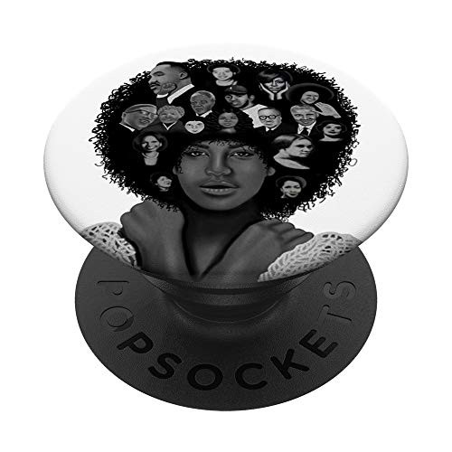 My Roots Black History Month Afro African Pride PopSockets Grip and Stand for Phones and Tablets