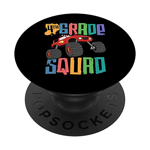 4th Grade Squad Back to School Teacher Fourth Monster Truck PopSockets Grip and Stand for Phones and Tablets