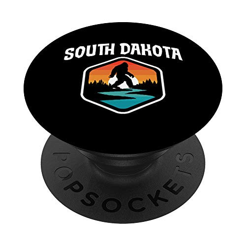 South Dakota Vintage Bigfoot Outdoor and State Pride Nature PopSockets Grip and Stand for Phones and Tablets