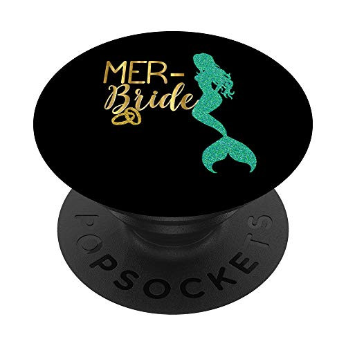 Mermaid Bride Wife Engaged Wedding Favors Bachelorete Gift PopSockets Grip and Stand for Phones and Tablets