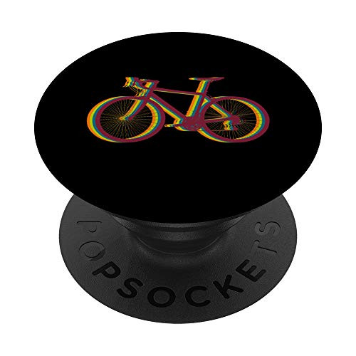 Bicycle illustration bike cyclist bike motif PopSockets Grip and Stand for Phones and Tablets