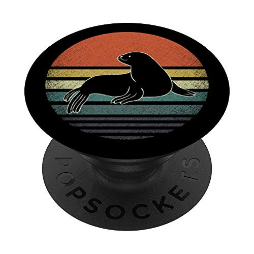 Retro Sea Lion PopSockets Grip and Stand for Phones and Tablets