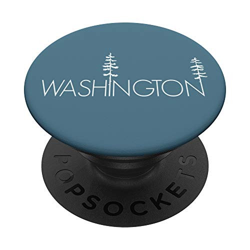 Washington Pine Trees Outdoors in Nature PopSockets Grip and Stand for Phones and Tablets