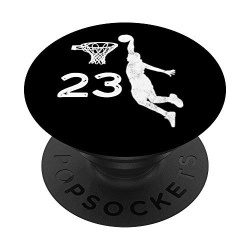 23 Number 23 - Basketball Gifts for Men Boys Teens Black PopSockets PopGrip Swappable Grip for Phones and Tablets 23 Number 23 - Basketball Gifts for Men Boys Teens Black PopSockets PopGrip Swappable Grip for Phones and Tablets