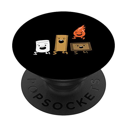Funny Camping Apparel Campfire Smores Camper Outdoors Gift PopSockets Grip and Stand for Phones and Tablets