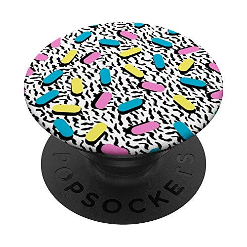 80s 90s Retro Pattern Vintage Classic Shape Theme Aesthetic PopSockets Grip and Stand for Phones and Tablets