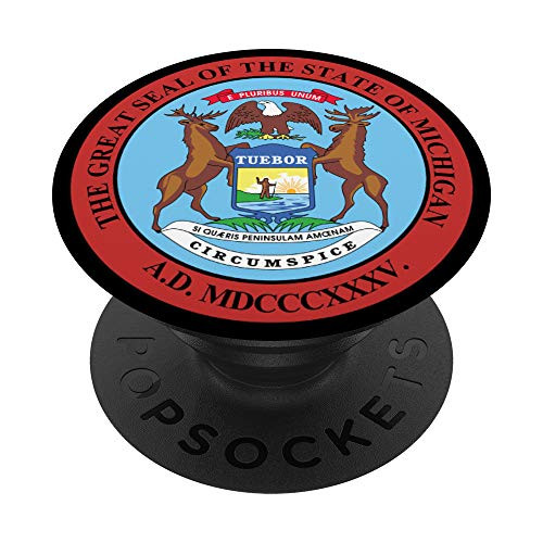 State of Michigan Official seal of Michigan PopSockets Grip and Stand for Phones and Tablets