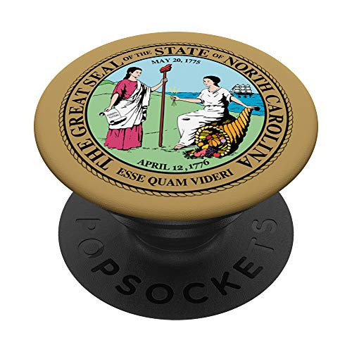 State of North Carolina Seal Flag - United States USA PopSockets Grip and Stand for Phones and Tablets