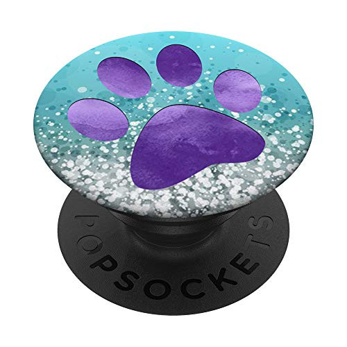 Purple Watercolor Dog Cat Paw Print On Light Ice Blue PopSockets PopGrip Swappable Grip for Phones and Tablets Purple Watercolor Dog Cat Paw Print On Light Ice Blue PopSockets PopGrip Swappable Grip for Phones and Tablets