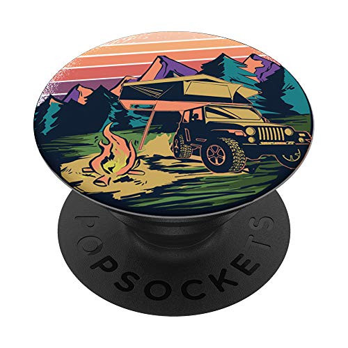 Rooftop Tent - Outdoor Nature Mountains Camping Adventure PopSockets PopGrip Swappable Grip for Phones and Tablets